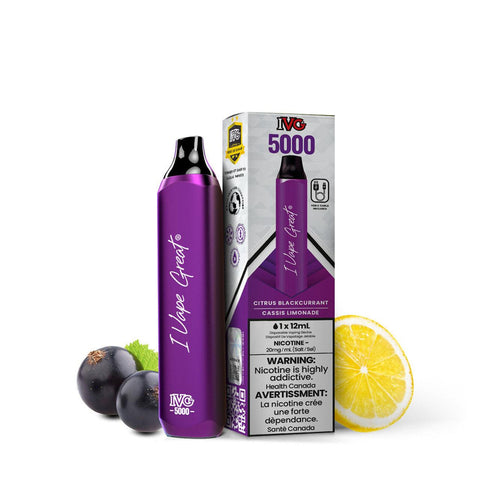 IVG Bar Max 5000 Puffs Disposable Vape - Citrus Blackcurrant