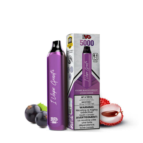 IVG Bar Max 5000 Puffs Disposable Vape - Lychee Blackcurrant