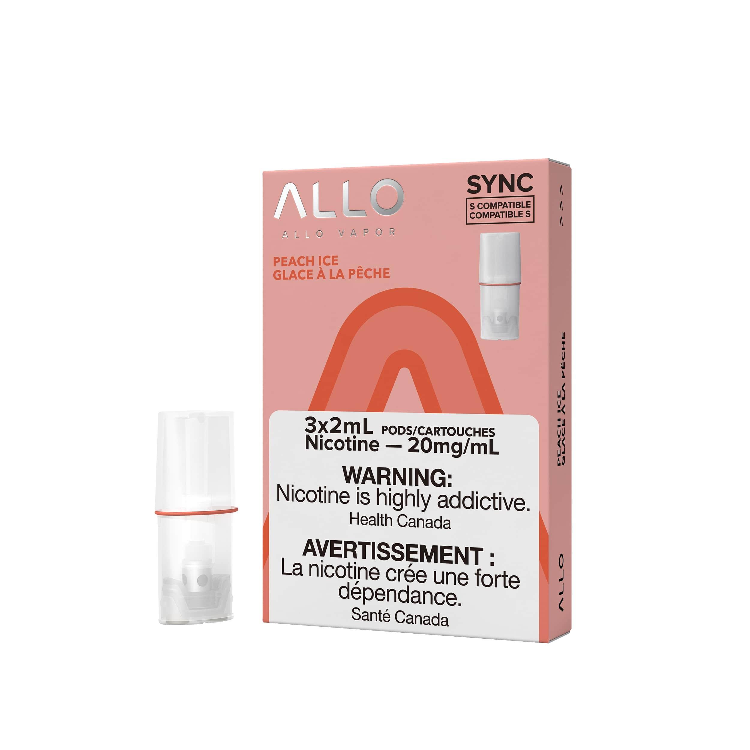 Peach Ice Allo Sync S Compatible Pods 20mg