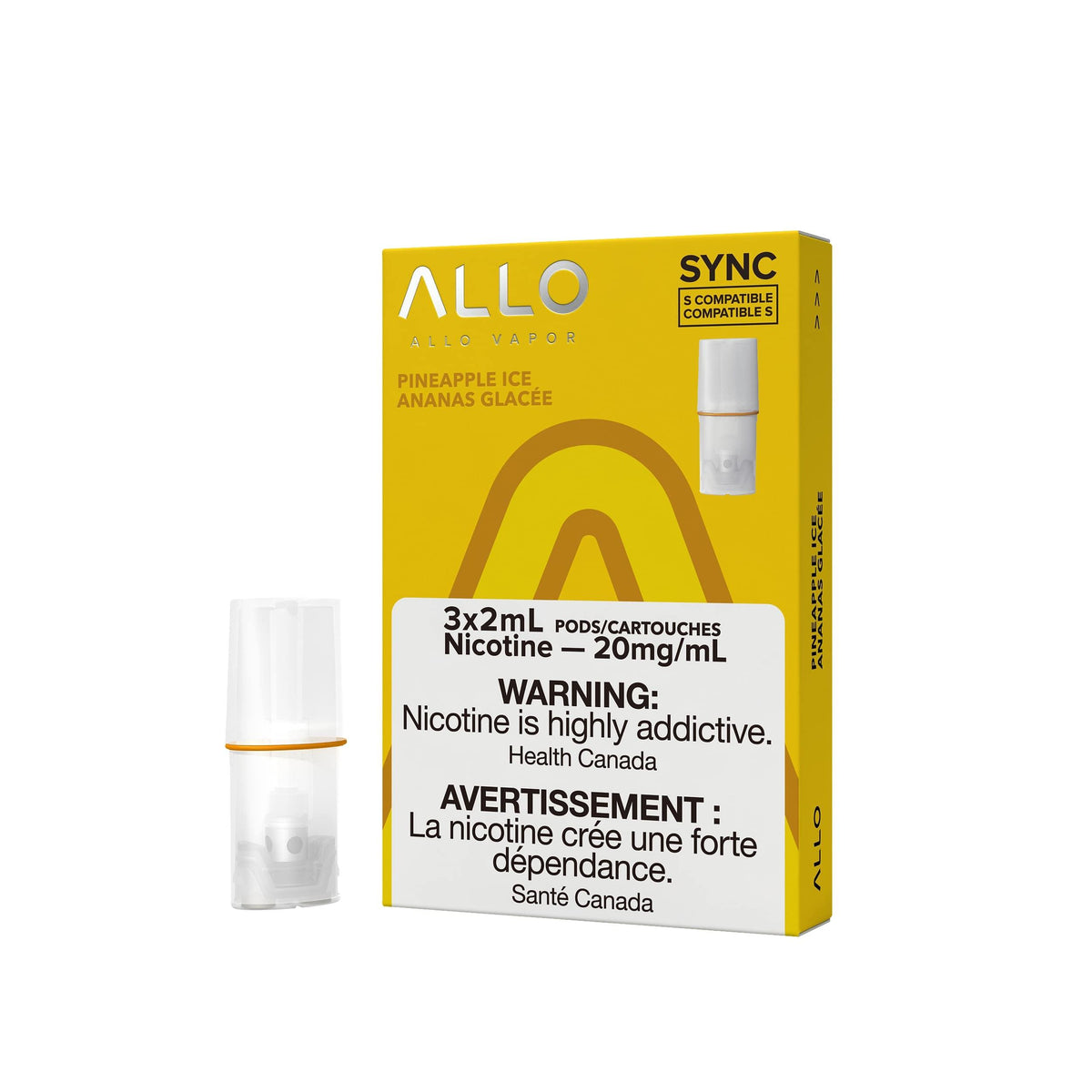 Pineapple Ice Allo Sync S Compatible Pods 20mg