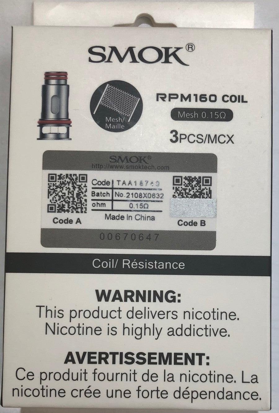 SMOK RPM 160 REPLACEMENT COIL (3 PACK)