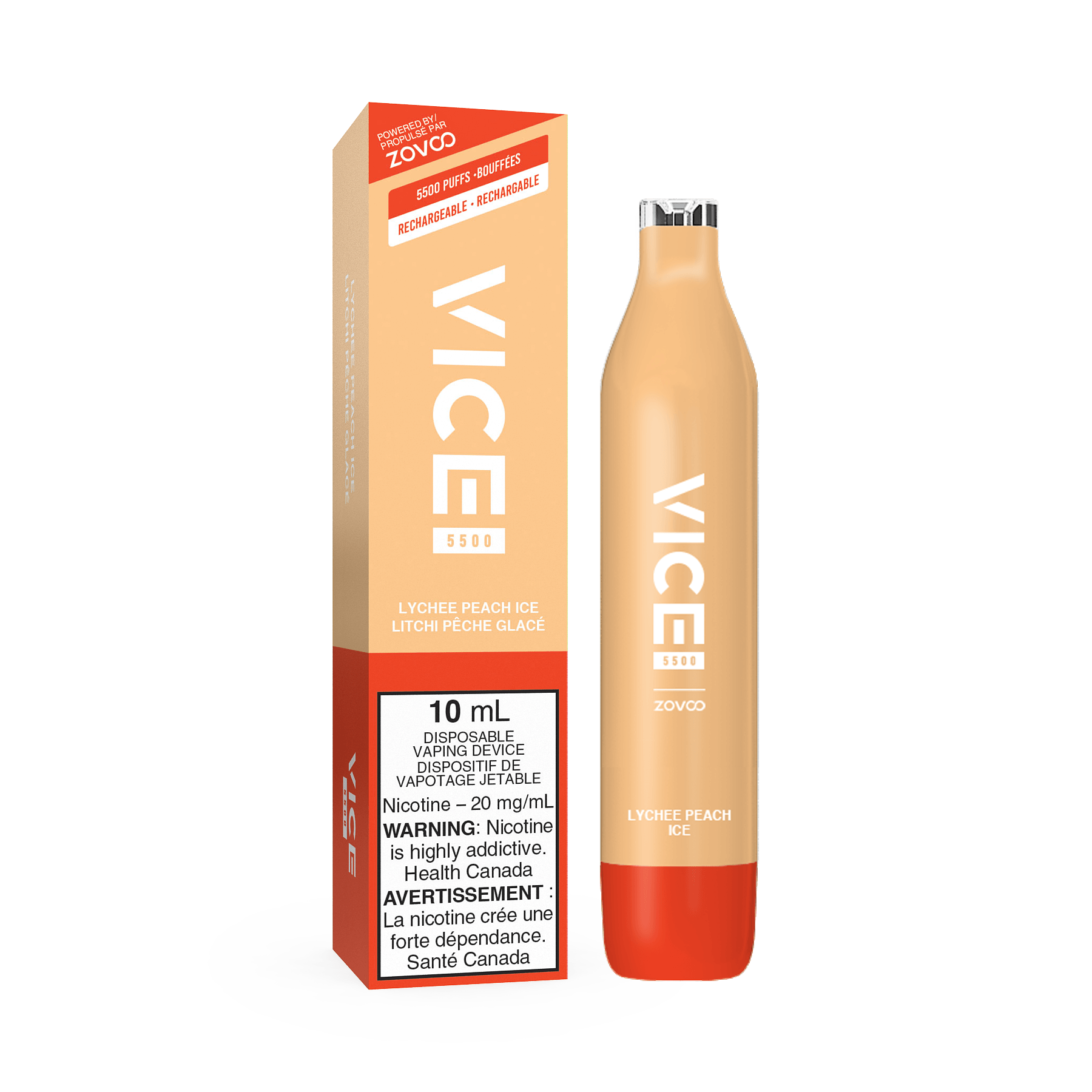 VICE 5500 DISPOSABLE - LYCHEE PEACH ICE