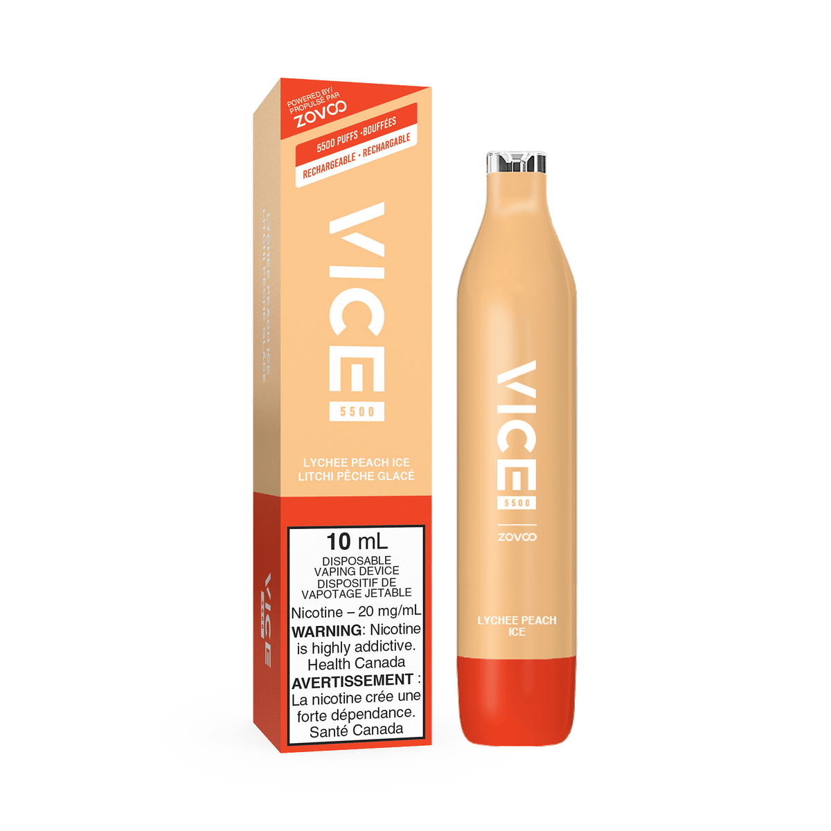 VICE 5500 DISPOSABLE - LYCHEE PEACH ICE