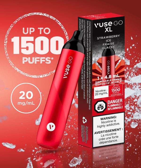 Vuse GO XL 1500 Puffs 20mg/ml - STRAWBERRY ICE