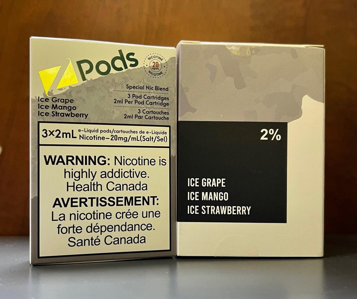 Z Pods Pods 20mg - Ice Grape-Ice Mango-Ice Strawberry