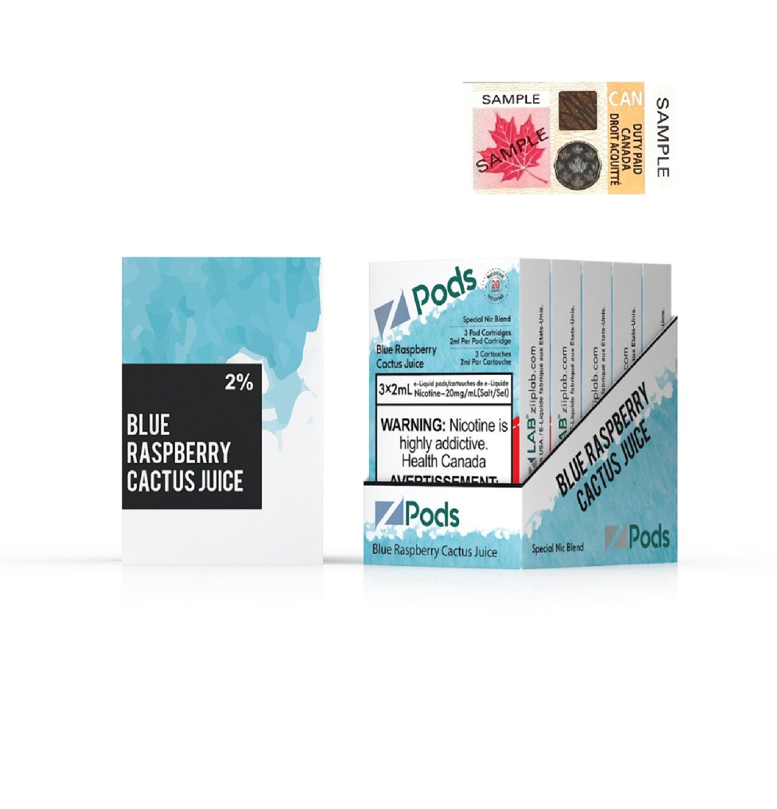 Z Pods  20MG - Blue Raspberry Cactus Juice