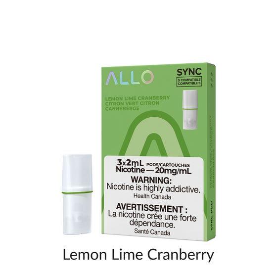 Allo Sync Pods - Lemon Lime Cranberry 20mg 3/PK