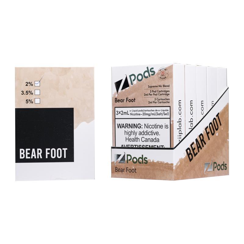 Bear Foot Z Pods S Compatible Pods 2% Strength