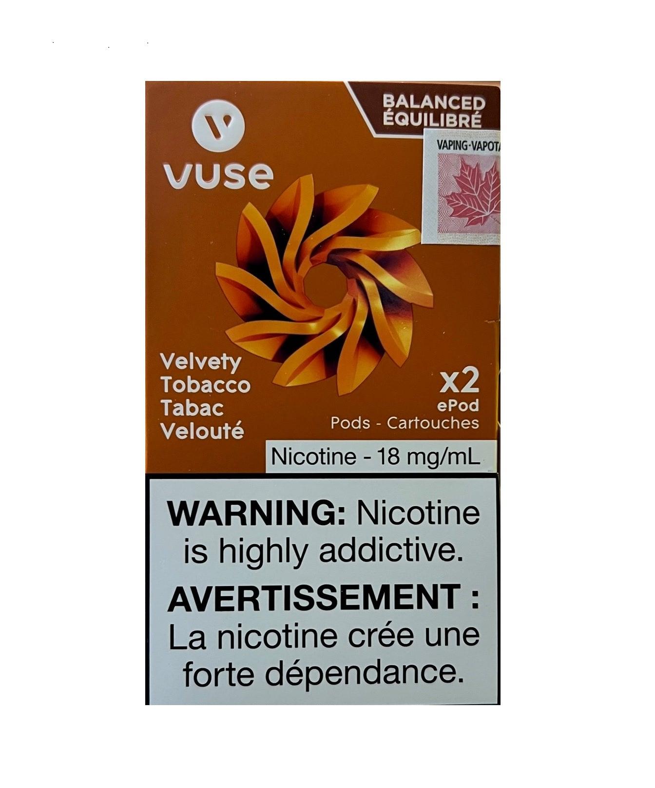 Vuse ePod Pods 18mg/ml 2pk - Velvety Tobacco